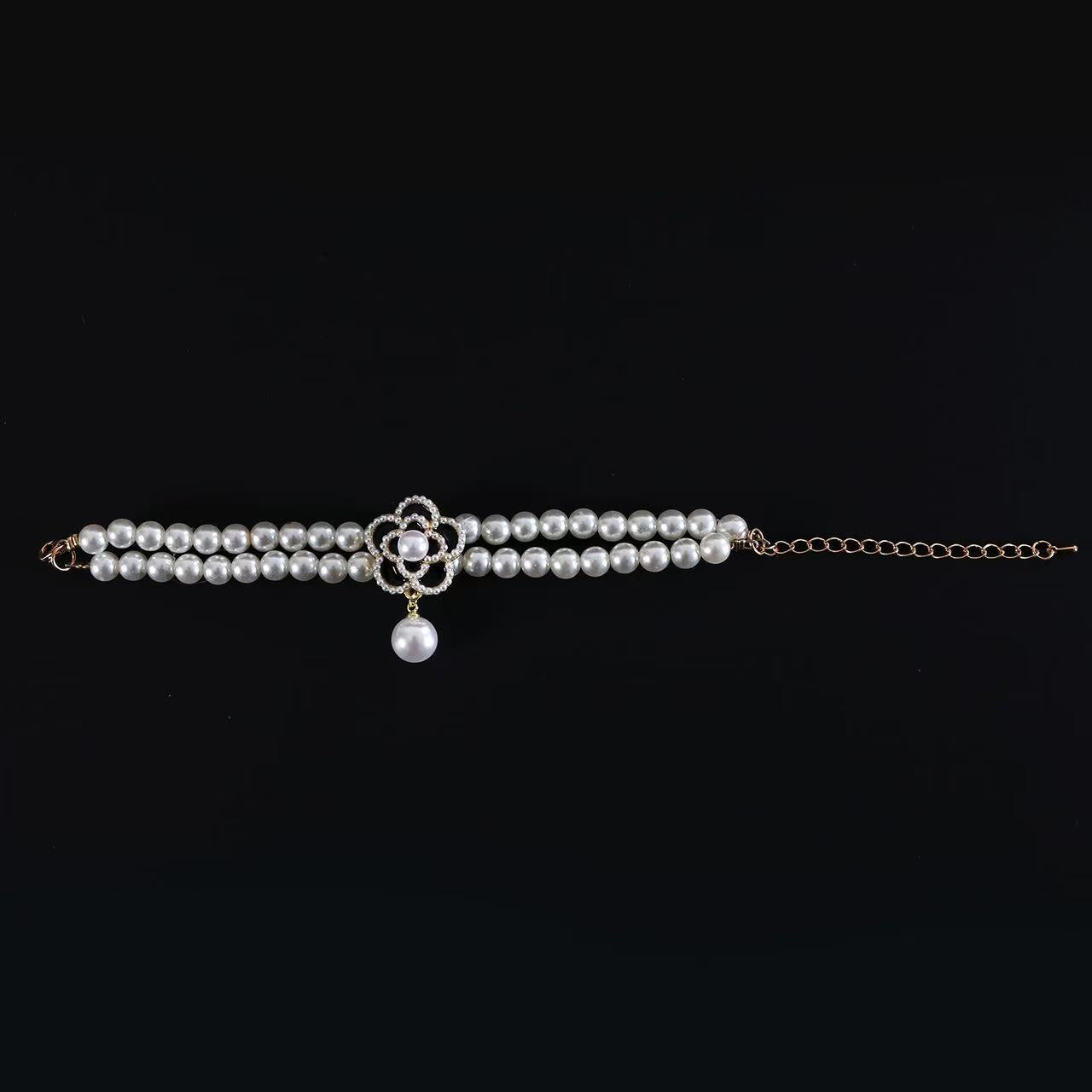 Pet Pearl Pendant Necklace Collar Accessories