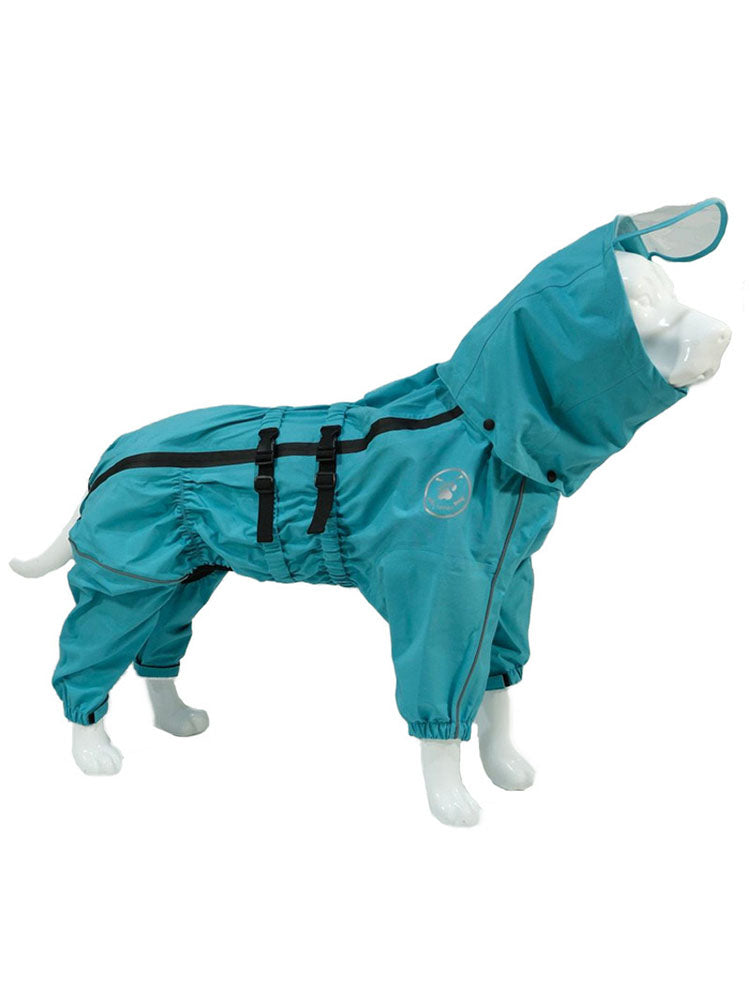 Pet Raincoat Medium And Large Dog Waterproof Raincoat Four-legged