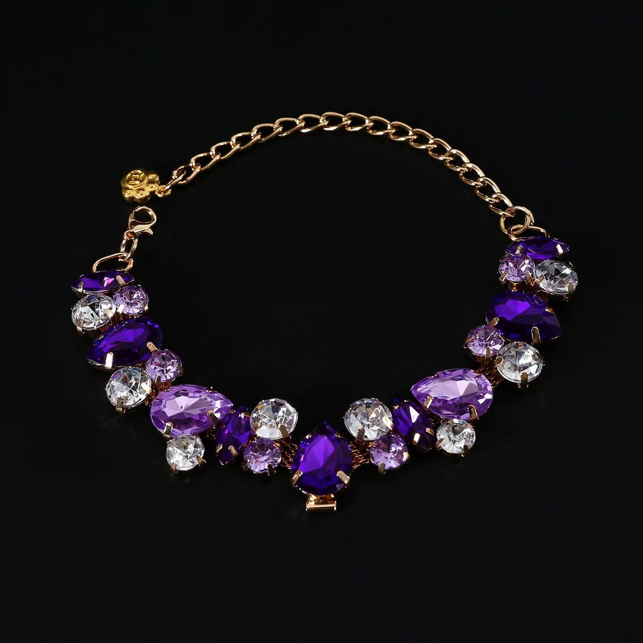 Luxury Crystal Pet Necklace | Rhinestone Dog & Cat Collar