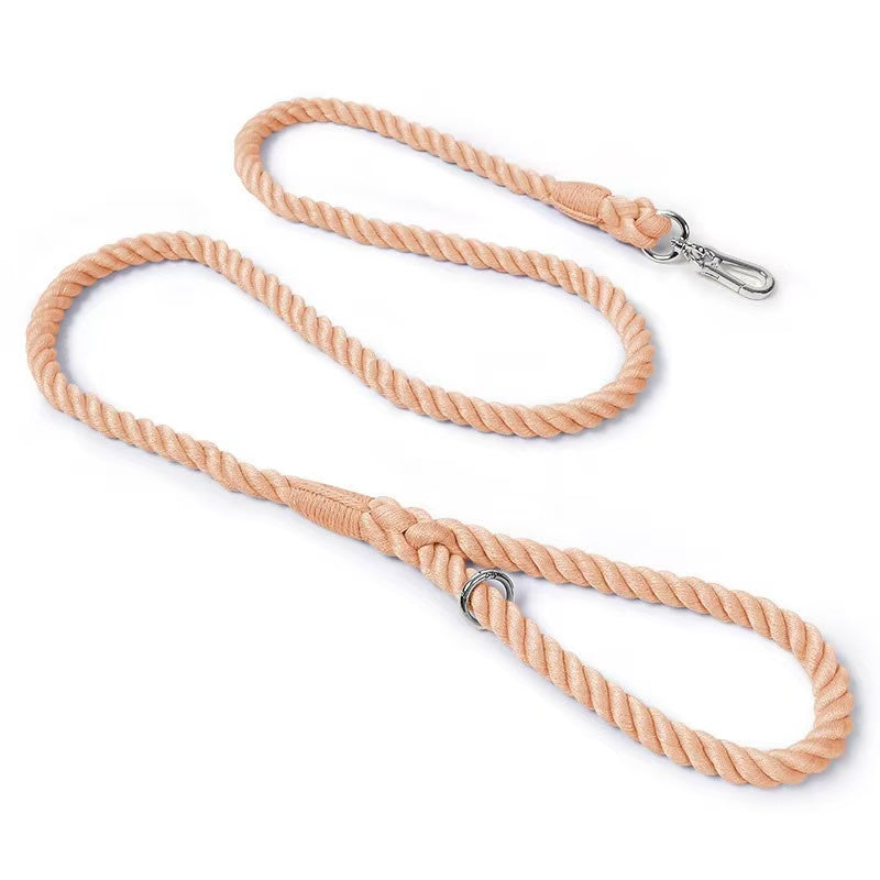 Heavy Duty Cotton P Slip Leash – Strong Rope Collar & Walking Lead for Big Dogs
