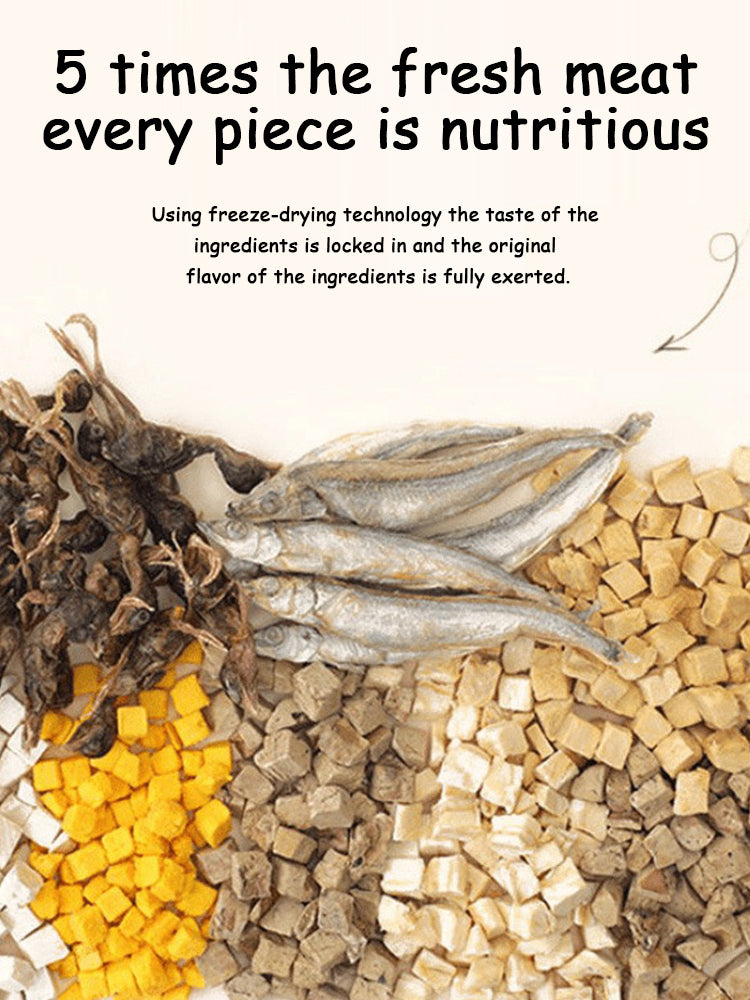 Chicken Diced Cat Food with Egg Yolk Crumble Pet Snacks