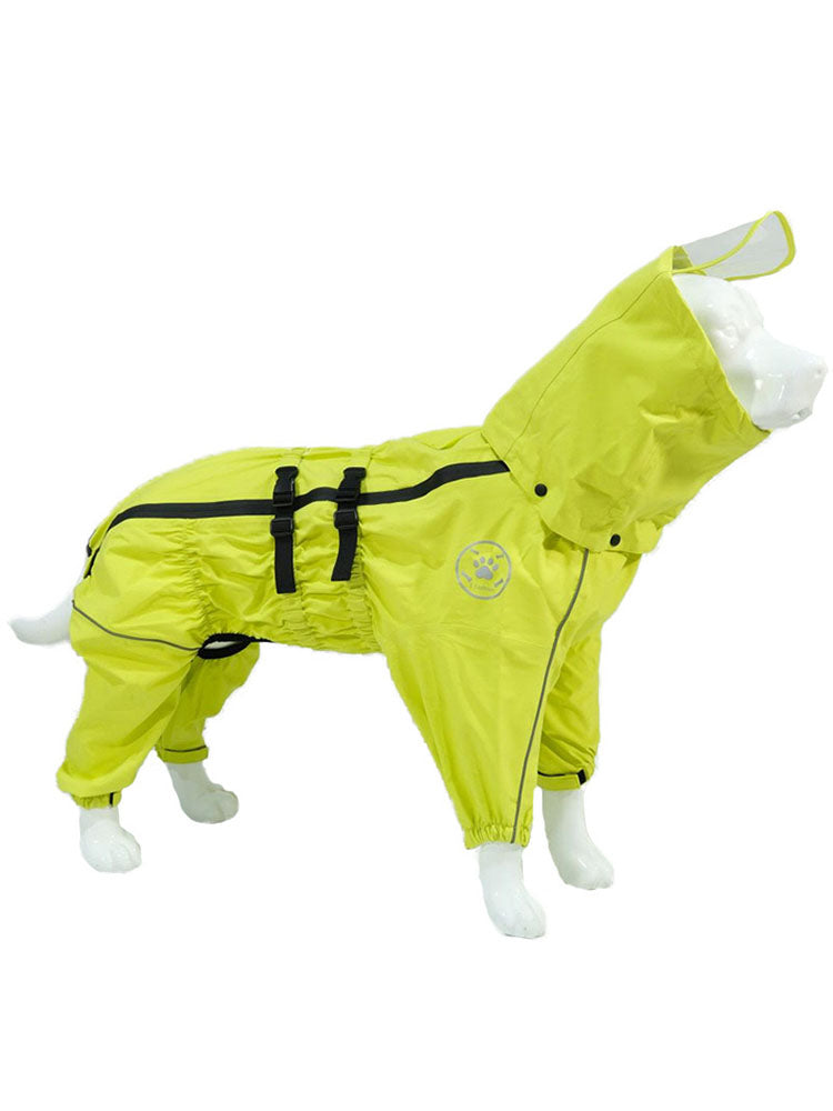 Pet Raincoat Medium And Large Dog Waterproof Raincoat Four-legged