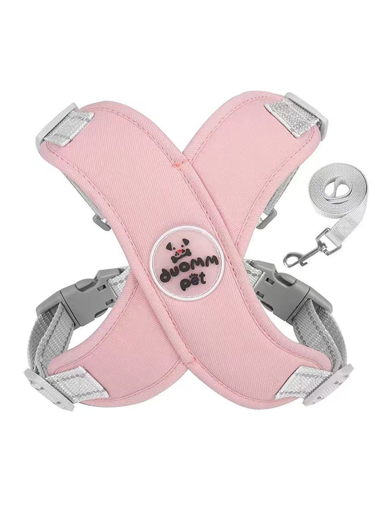 Breathable And Anti-breakaway Harness With A Stylish Dog Leash