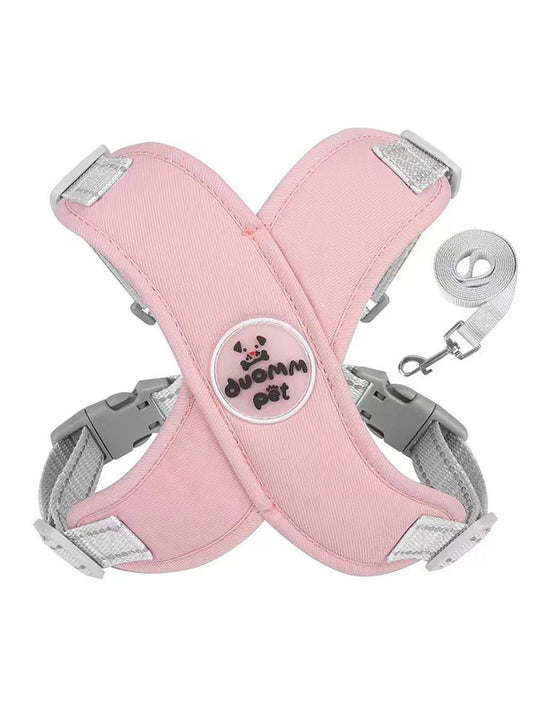 Breathable And Anti-breakaway Harness With A Stylish Dog Leash