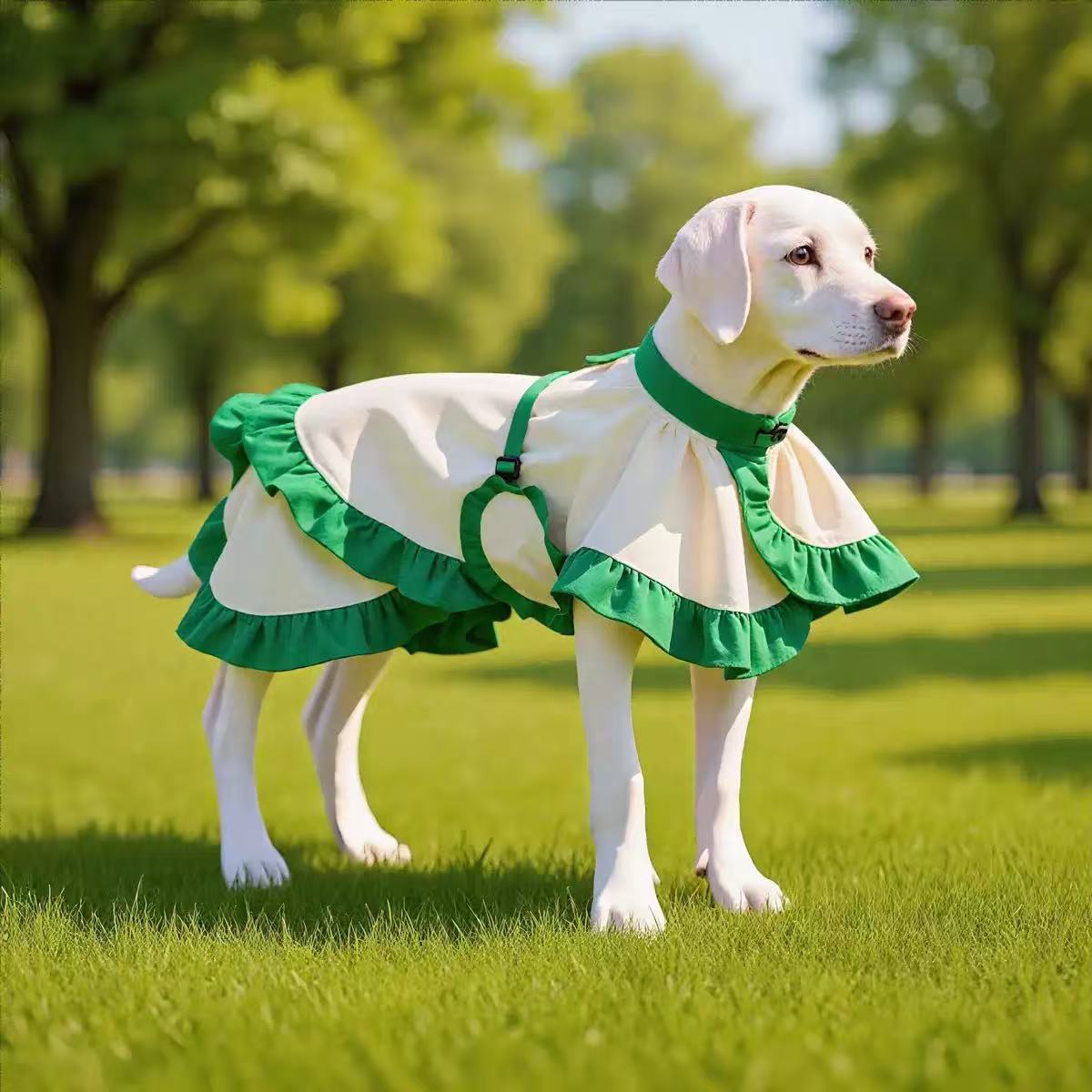 Waterproof Dog Raincoat with Skirt – Stylish Cape Jacket for Medium & Large Dogs