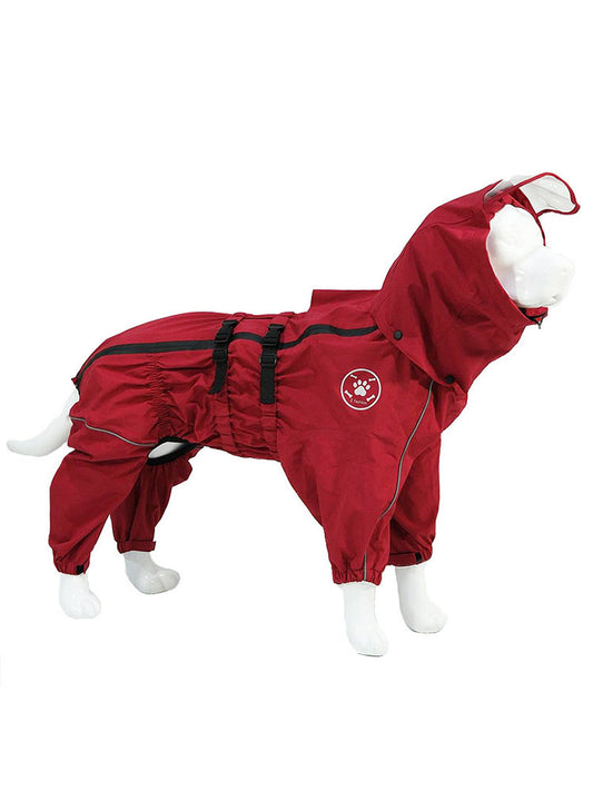 Pet Raincoat Medium And Large Dog Waterproof Raincoat Four-legged