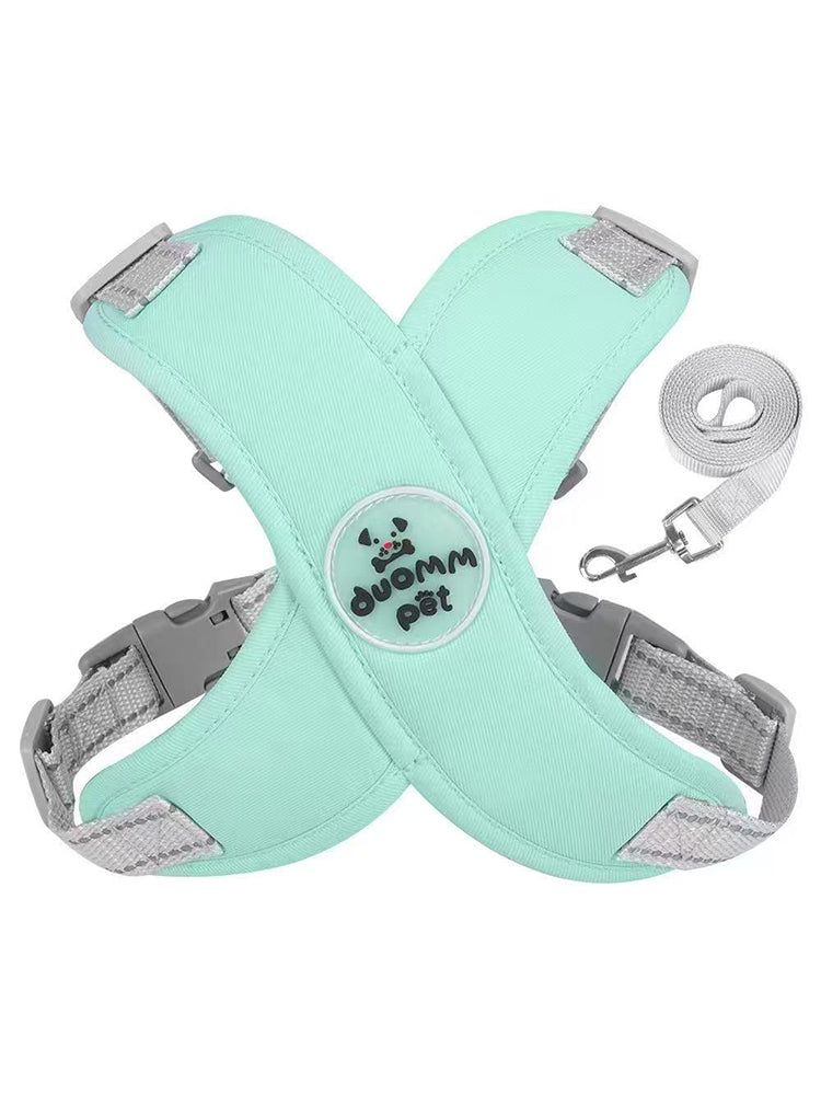 Breathable And Anti-breakaway Harness With A Stylish Dog Leash