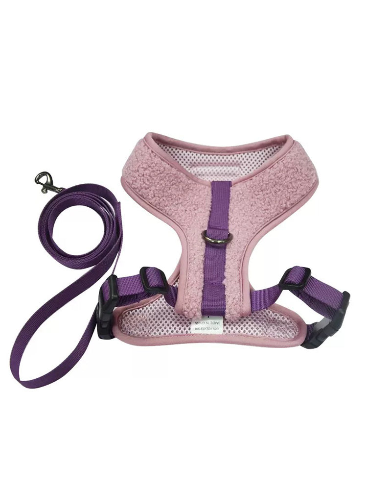 Dog Leash Pet Harness With Double Buckle