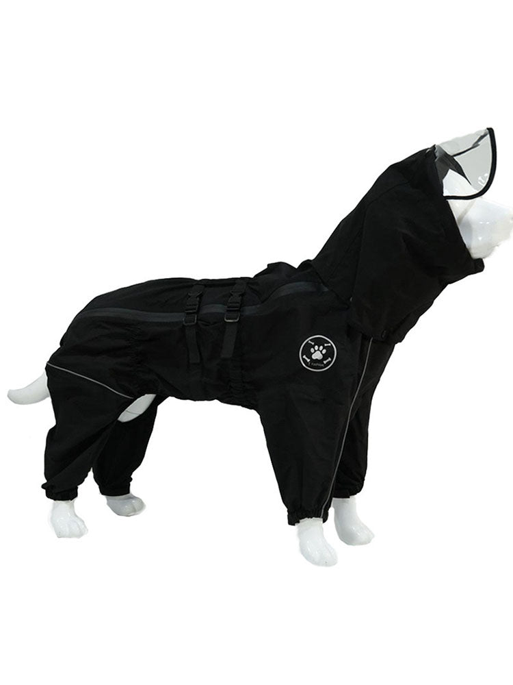 Pet Raincoat Medium And Large Dog Waterproof Raincoat Four-legged