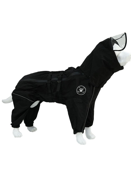 Pet Raincoat Medium And Large Dog Waterproof Raincoat Four-legged