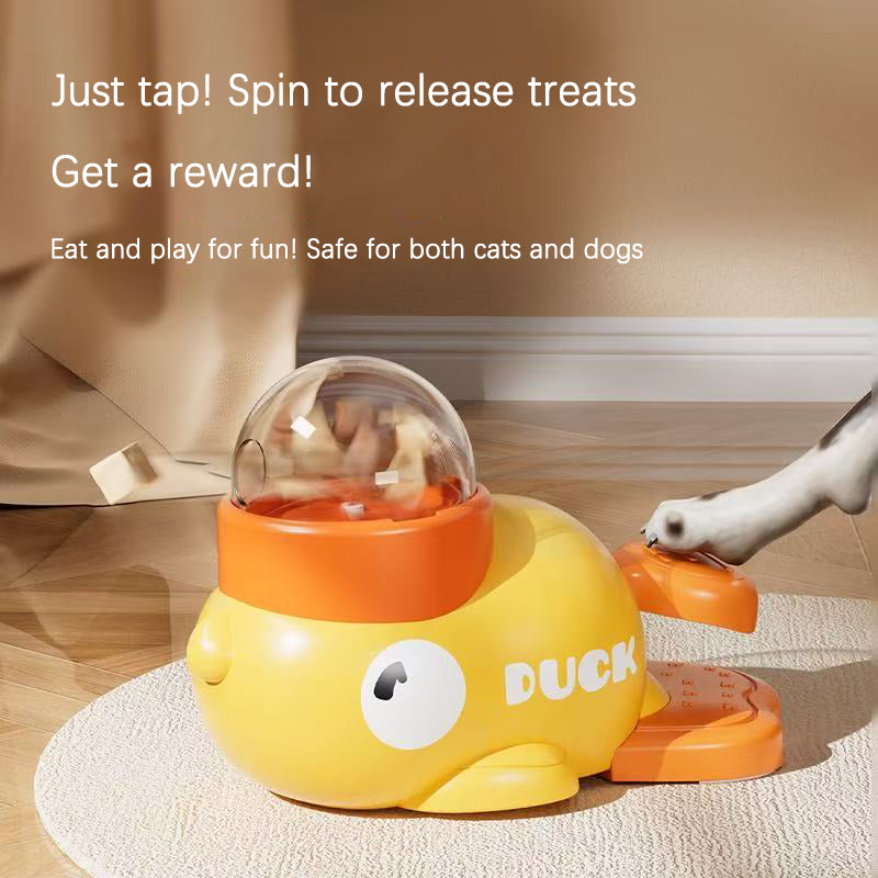 Dog Educational Little Yellow Duck Foot Feeder – Fun Training, Food Leakage Interaction, and Energy Consumption