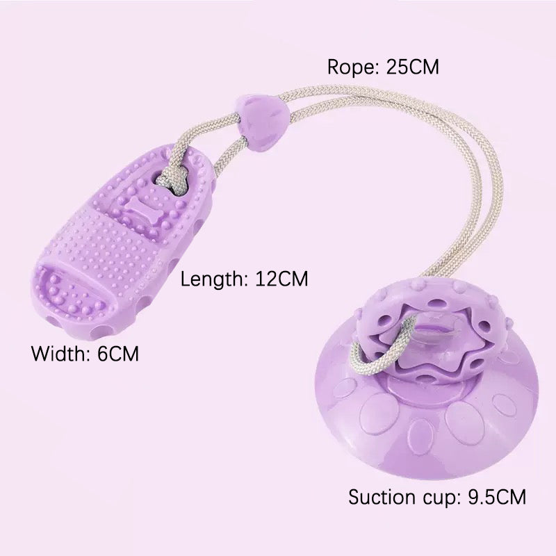 Dog Suction Cup Slippers, Chew-Resistant Food Toy Ball – Fun, Teeth Grinding, and Energy Consumption