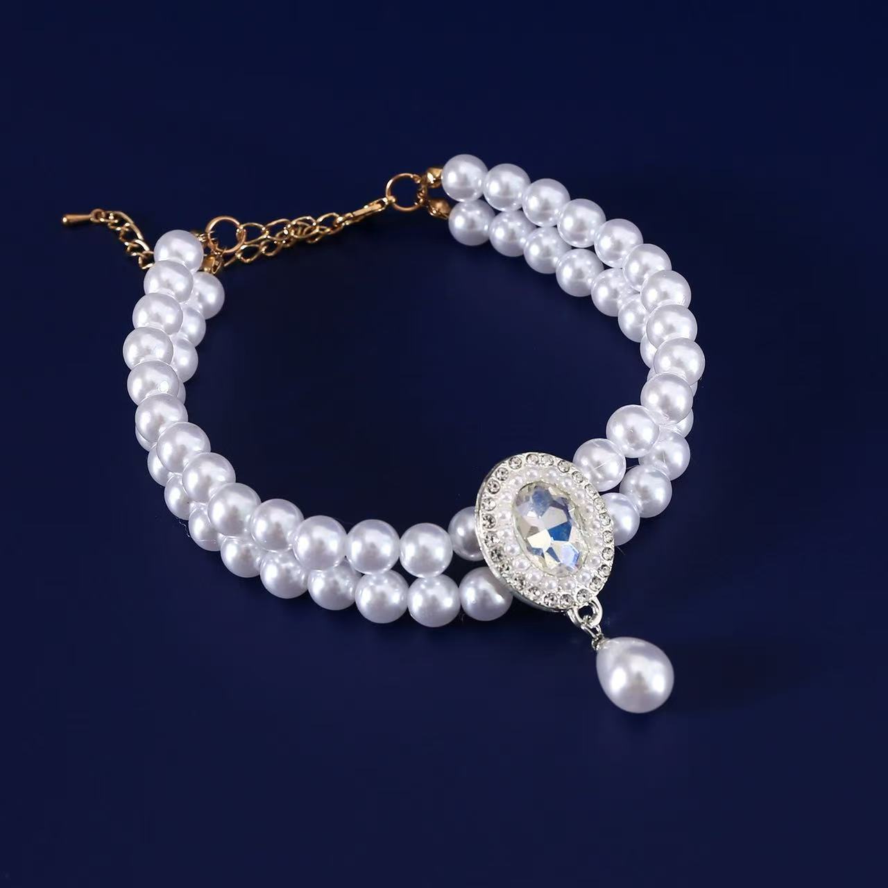 Pet Pearl Pendant Necklace Collar Accessories
