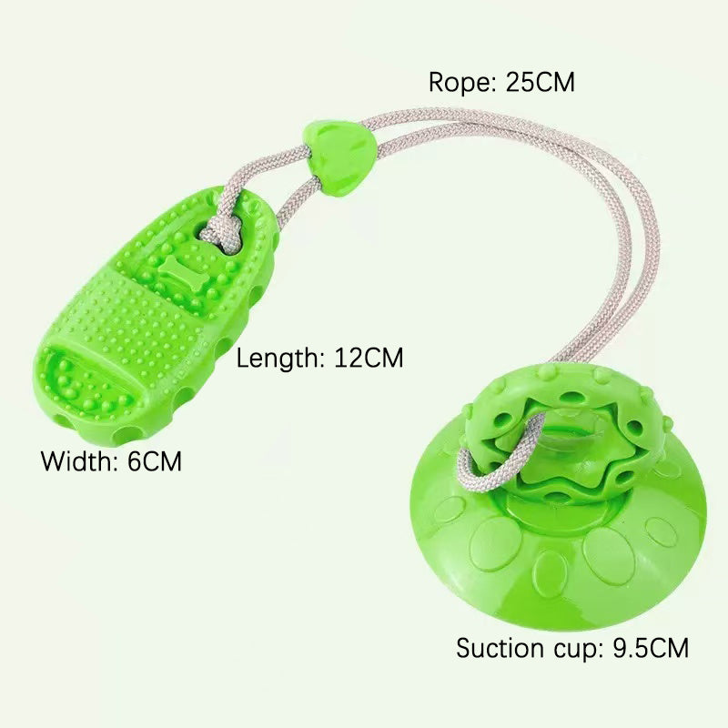 Dog Suction Cup Slippers, Chew-Resistant Food Toy Ball – Fun, Teeth Grinding, and Energy Consumption