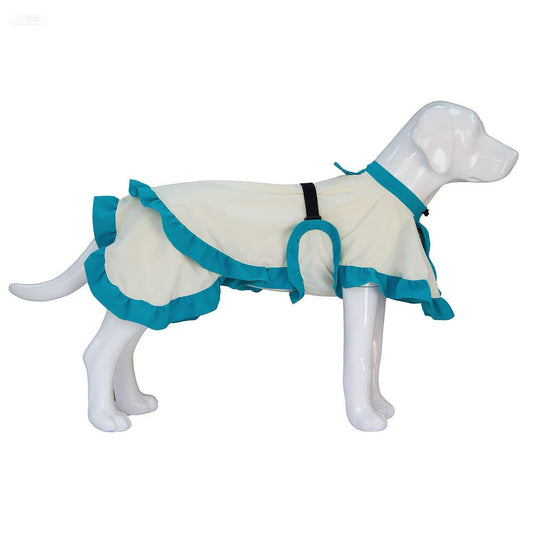 Waterproof Dog Raincoat with Skirt – Stylish Cape Jacket for Medium & Large Dogs