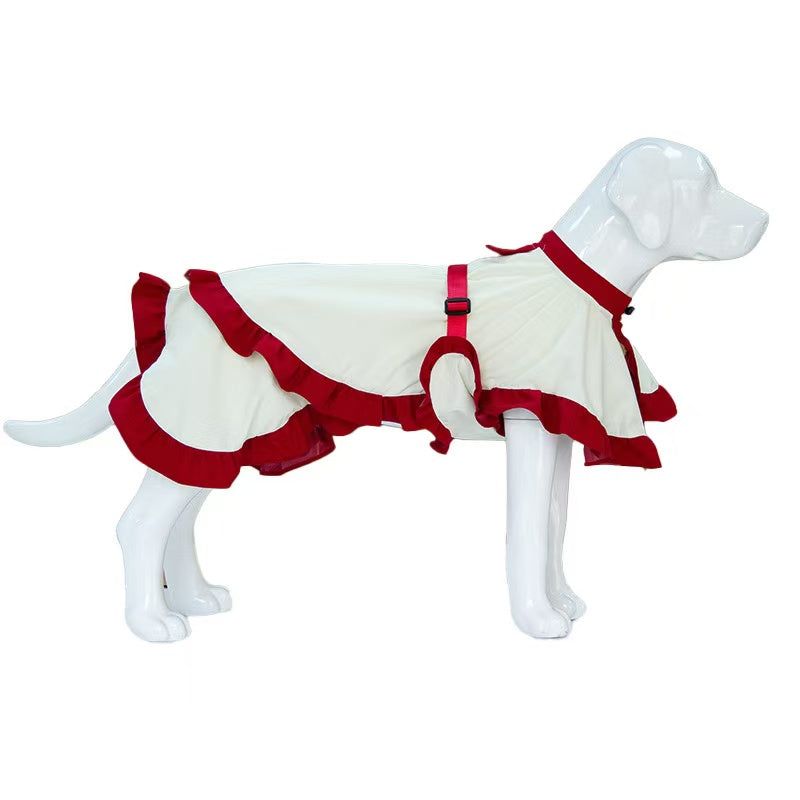 Waterproof Dog Raincoat with Skirt – Stylish Cape Jacket for Medium & Large Dogs